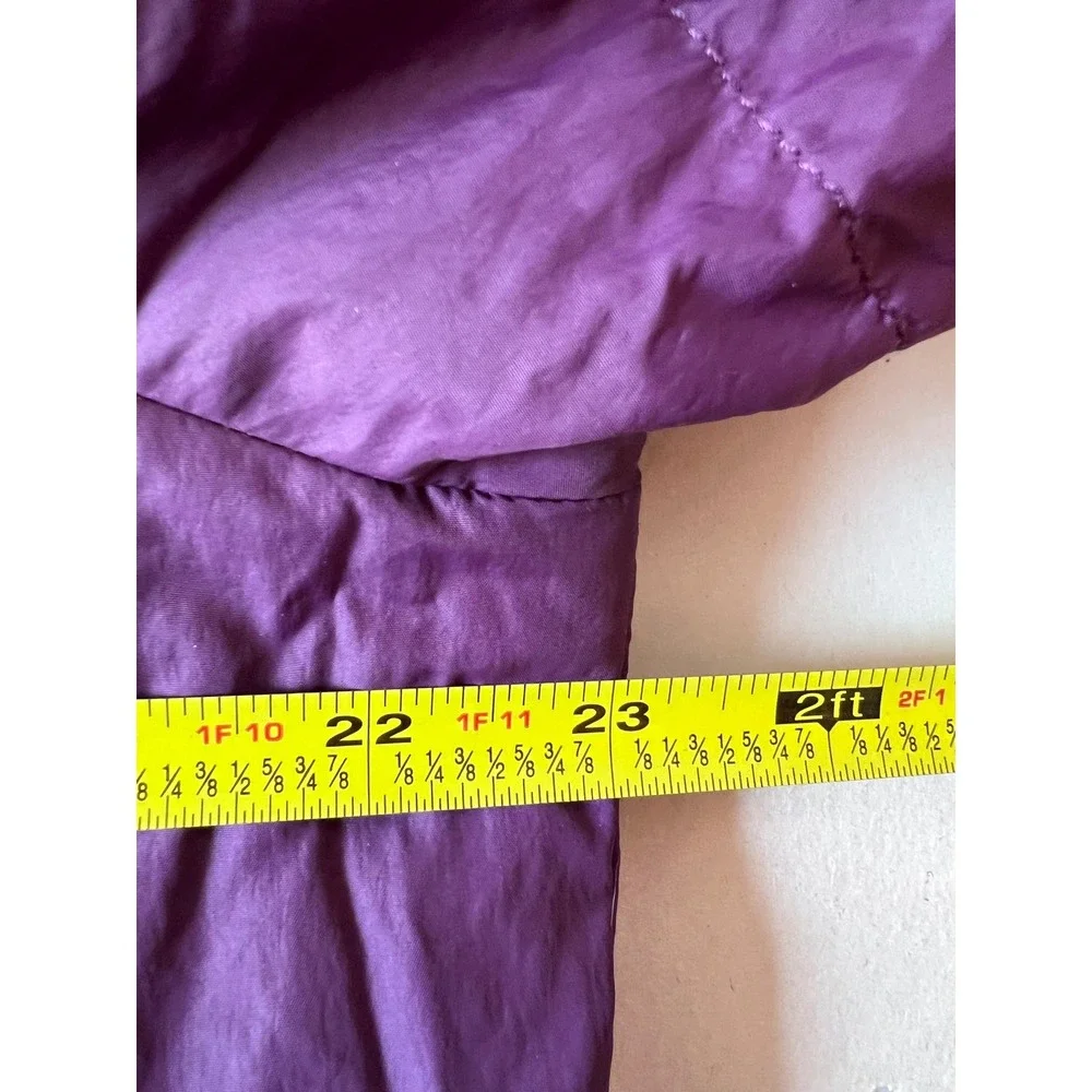 The North Face 550 Down Puffer Jacket Mens Large Purple Black Full Zip